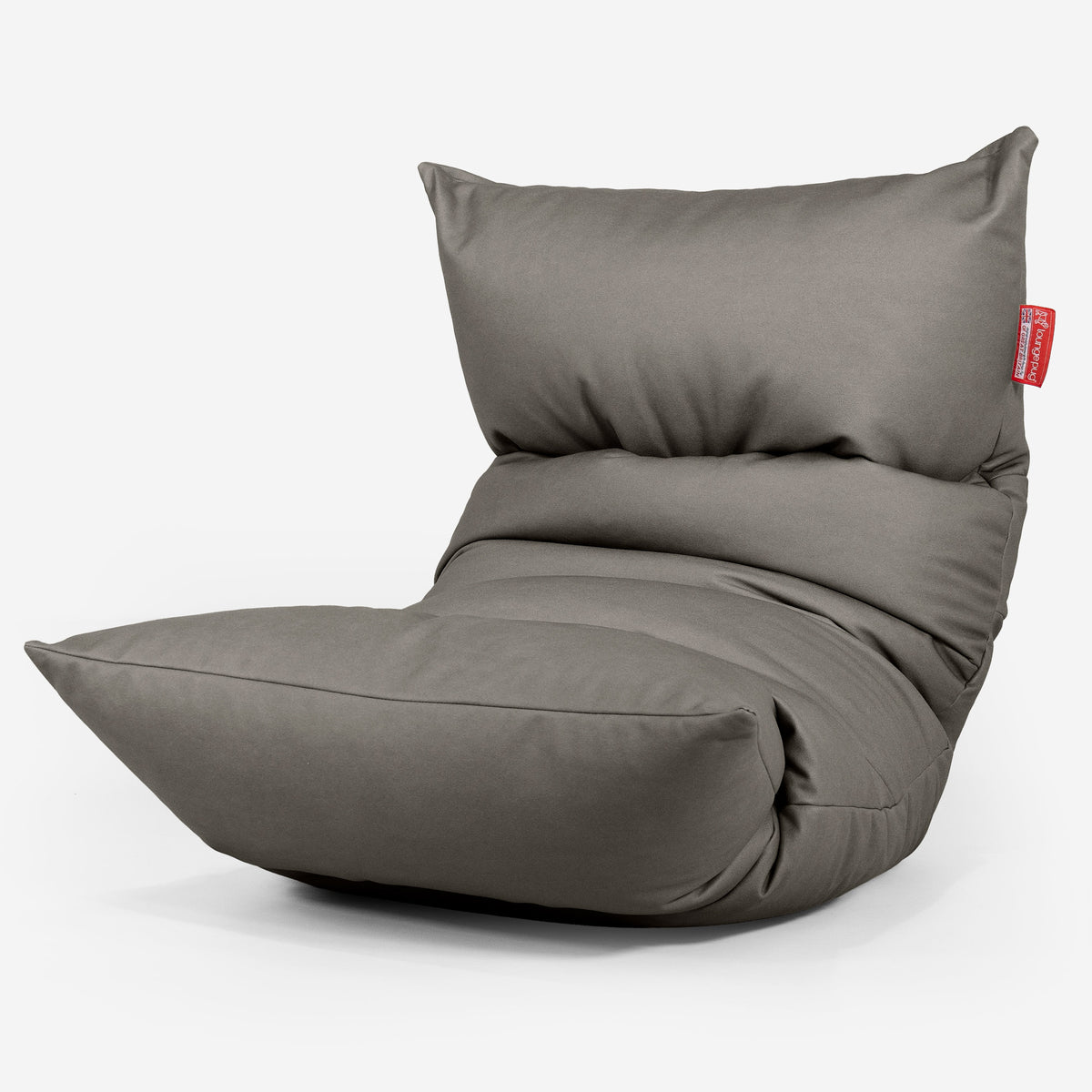Lounge Pug Eva Lounger Bean Bag Vegan Leather Grey Armless Lounge Bean