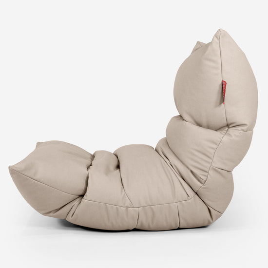 Eva Lounger Bean Bag - Vegan Leather Ivory 02