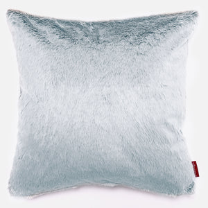 Extra Large Decorative Cushion Cover 70 x 70cm - Fluffy Faux Fur Rabbit Dusty Blue