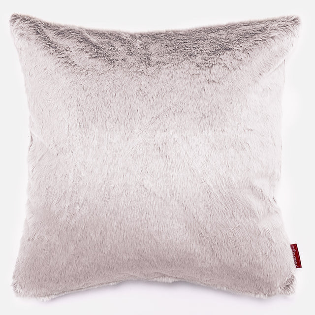 Extra Large Decorative Cushion 70 x 70cm - Faux Rabbit Fur Dusty Pink