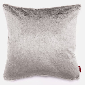 Extra Large Decorative Cushion Cover 70 x 70cm - Fluffy Faux Fur Rabbit Light Grey