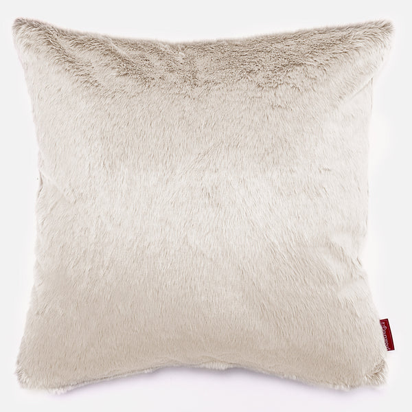 Extra Large Decorative Cushion 70 x 70cm - Faux Rabbit Fur White