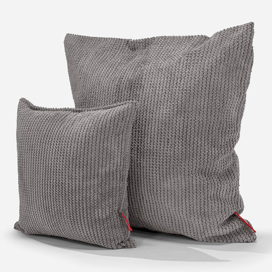 Lounge Pug Extra Large Scatter Cushion 70 X 70cm Pom Pom Charcoal Grey Decorative Pillow Square Sofa Cushions Big Bertha Original UK