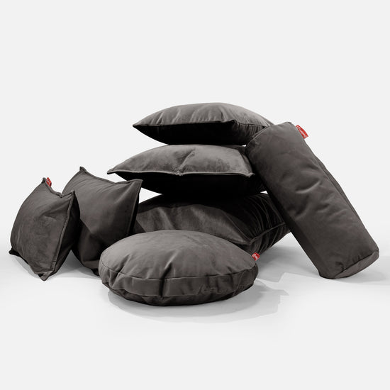 Extra Large Scatter Cushion 70 x 70cm - Velvet Graphite Grey 04