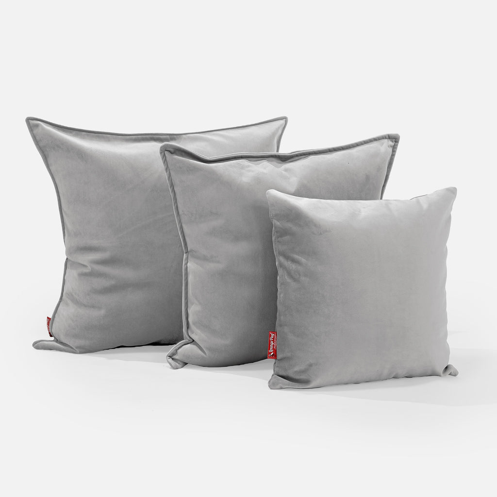 Extra Large Scatter Cushion 70 x 70cm - Velvet Silver 02