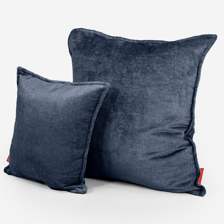 Lounge Pug Extra Large Scatter Cushion 70 X 70cm Chenille Navy Blue Decorative Pillow Square Big Bertha Original UK