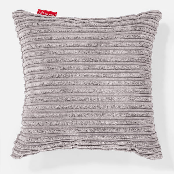 Extra Large Scatter Cushion 70 x 70cm - Cord Aluminium Silver 01