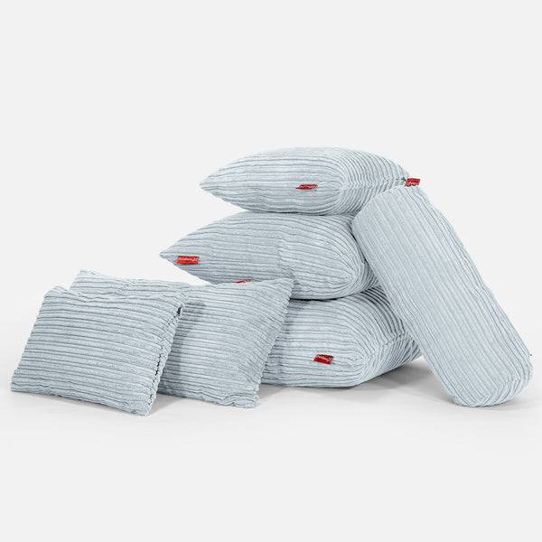 Extra Large Scatter Cushion Cover 70 x 70cm - Cord Baby Blue Fabric Close-up Image