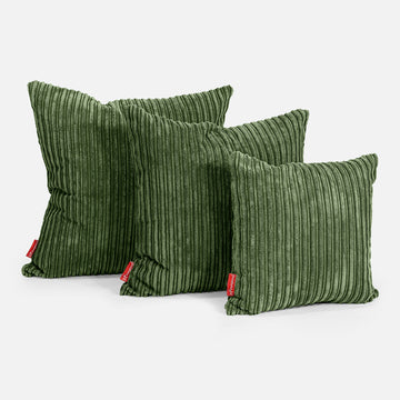 Extra Large Scatter Cushion 70 x 70cm - Cord Forest Green 02