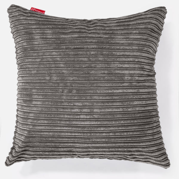 Lounge Pug Extra Large Scatter Cushion 70 X 70cm Cord Graphite