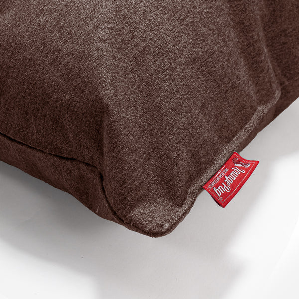 Extra Large Throw Pillow Cover 70 x 70cm - Interalli Wool Brown Fabric Close-up Image