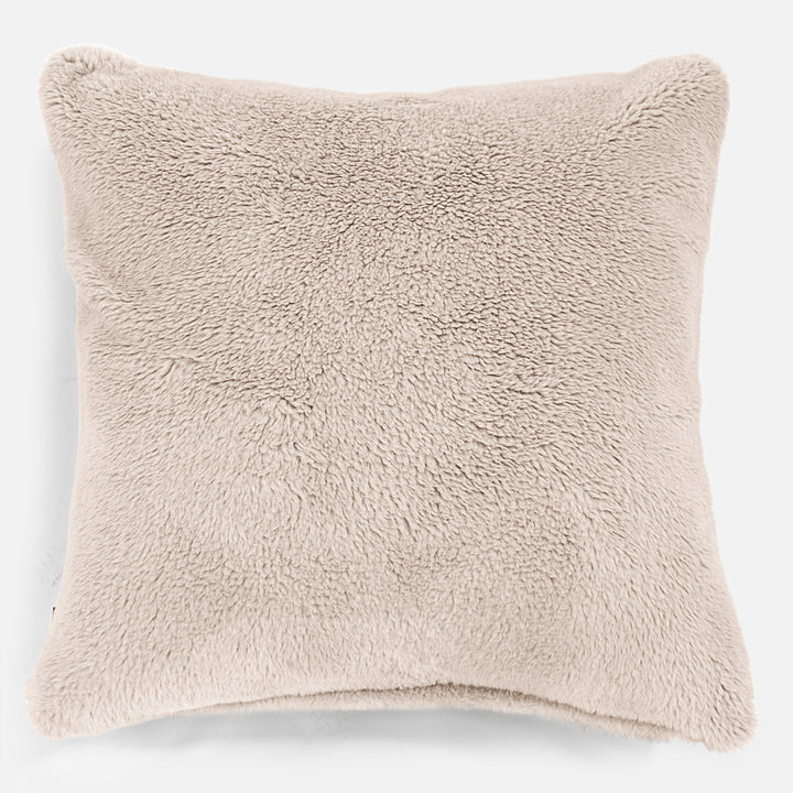 Extra Large Scatter Cushion 70 x 70cm - Teddy Faux Fur Mink 01
