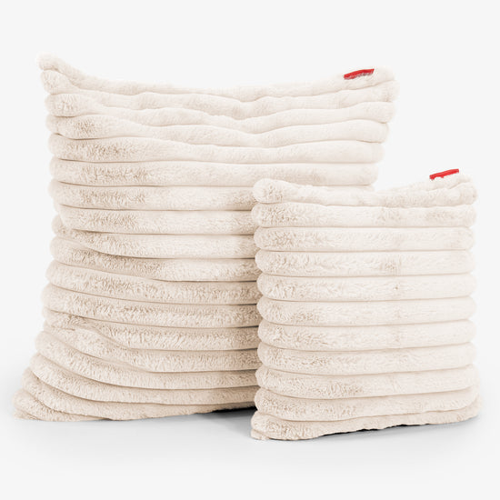 Extra Large Scatter Cushion Cover 70 x 70cm - Ultra Plush Cord Cream 02