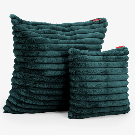 Extra Large Scatter Cushion Cover 70 x 70cm - Ultra Plush Cord Teal 02