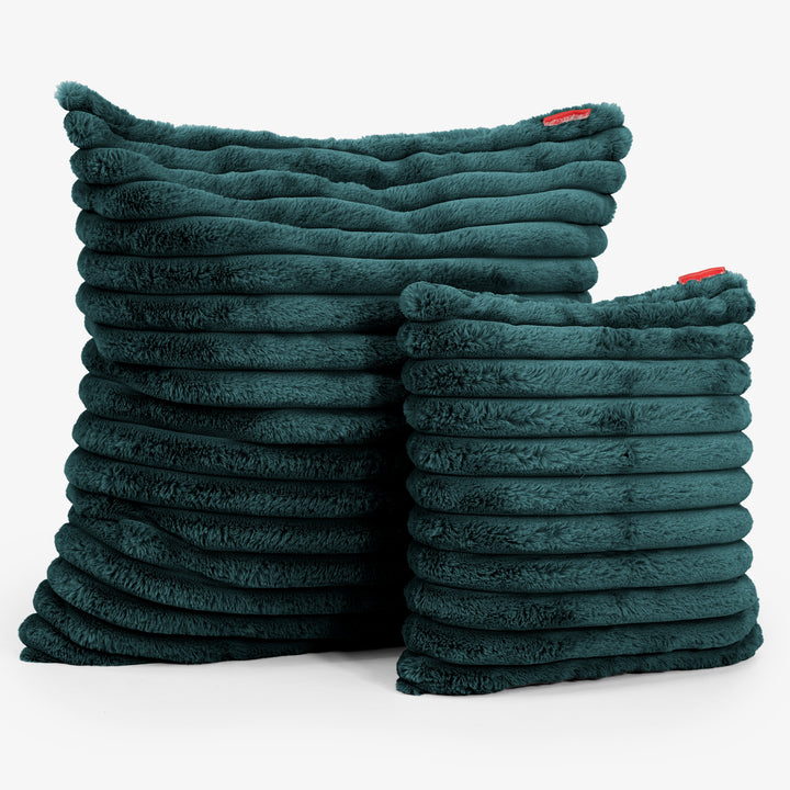 Extra Large Scatter Cushion Cover 70 x 70cm - Ultra Plush Cord Teal 02