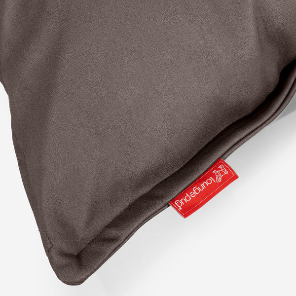 Extra Large Scatter Cushion Cover 70 x 70cm - Vegan Leather Chocolate Fabric Close-up Image