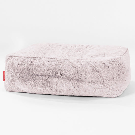 Pink furry footstool new arrivals