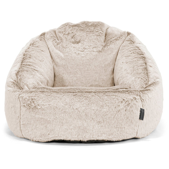 Bubble Bean Bag Chair - Faux Rabbit Fur Golden Brown 01