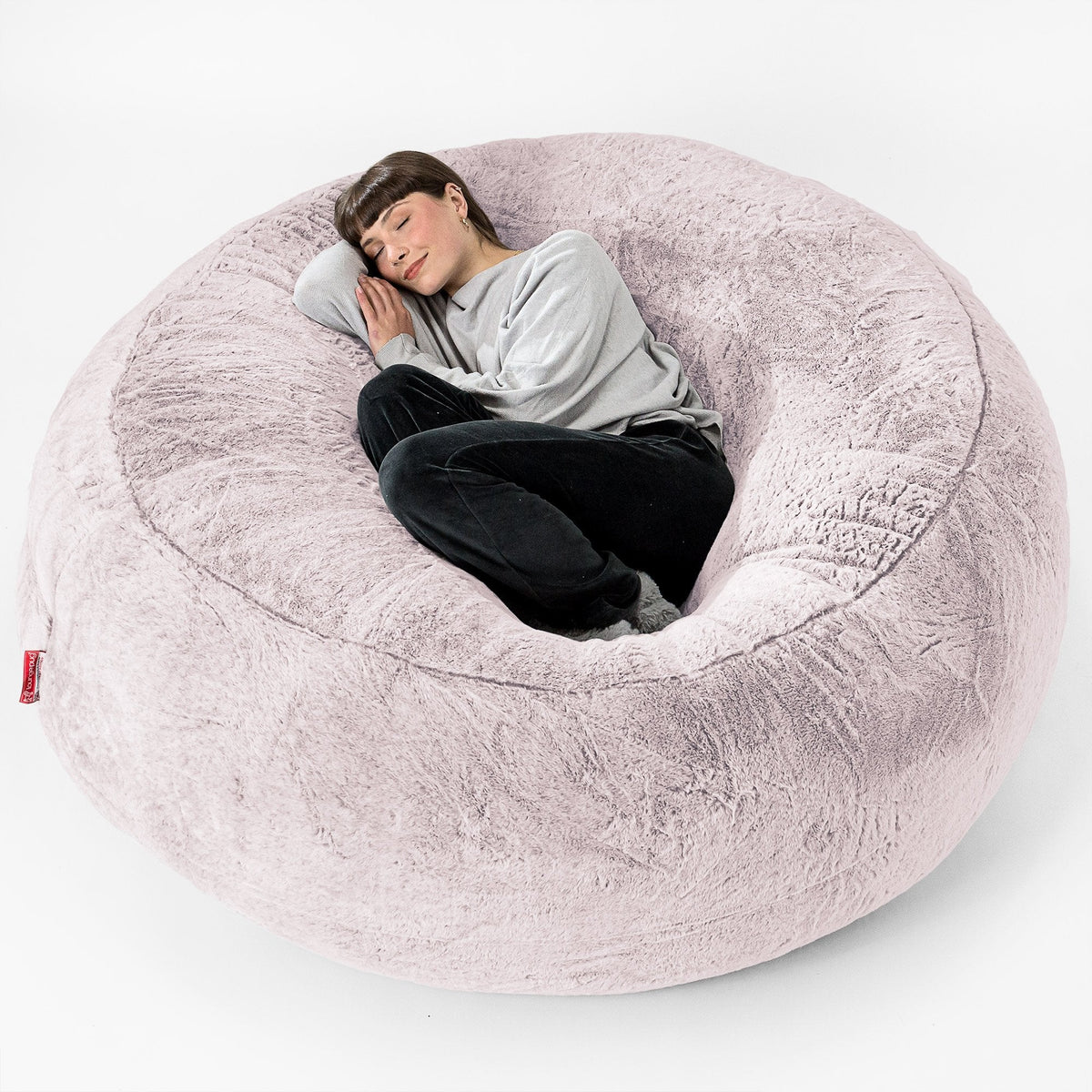 Grey bean bag outlet fluffy