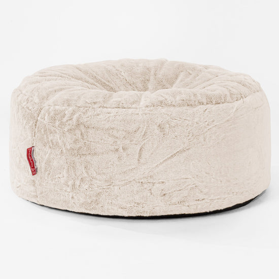 White fur footstool on sale