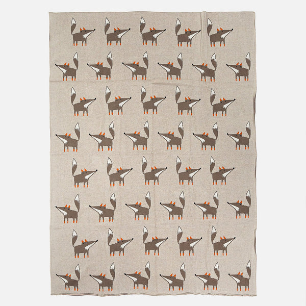 Throw / Blanket - 100% Cotton Fox 01
