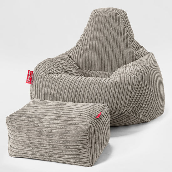 Teardrop Bean Bag Chair - Cord Mink 02