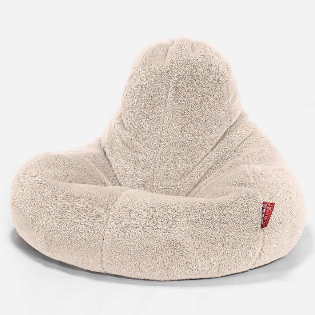 Ultra Lux Gaming Bean Bag Chair - Teddy Faux Fur Cream 01