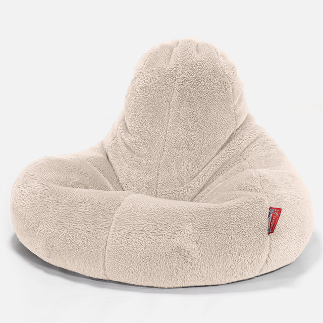 Ultra Lux Gaming Bean Bag Chair - Teddy Faux Fur Cream 01