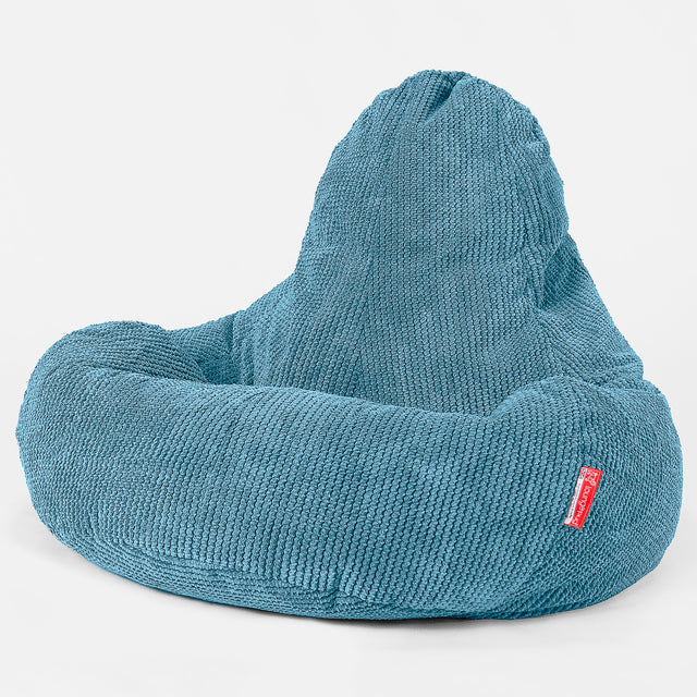 Ultra Lux Gaming Bean Bag Chair - Pom Pom Aegean Blue 01