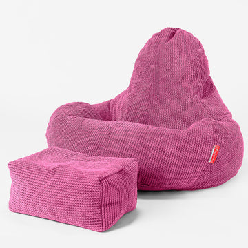 Ultra Lux Gaming Bean Bag Chair - Pom Pom Pink 02