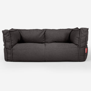The 2 Seater Albert Sofa Bean Bag - Boucle Graphite Grey