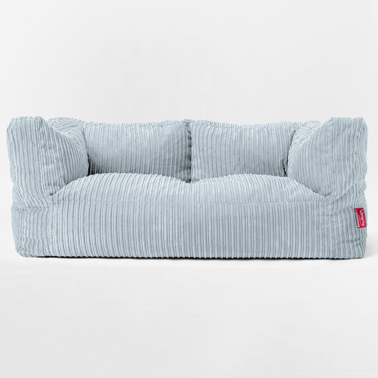 The 2 Seater Albert Sofa Bean Bag - Cord Baby Blue 01