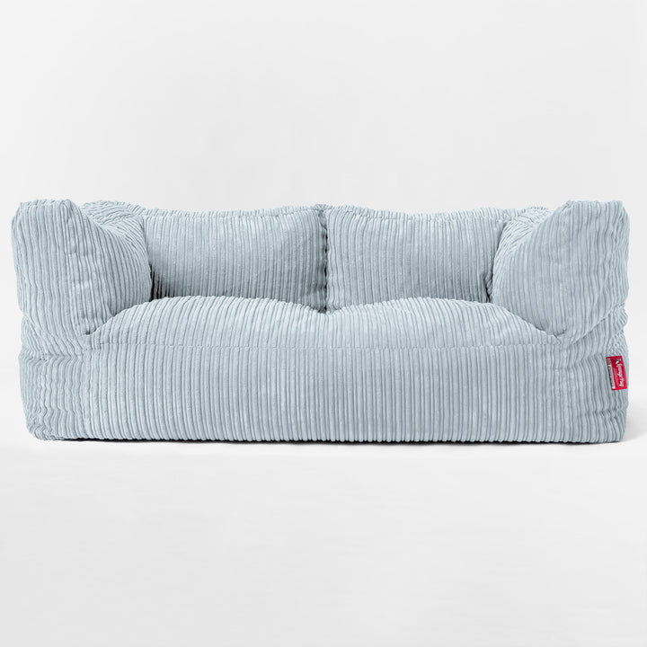 The 2 Seater Albert Sofa Bean Bag - Cord Baby Blue 01