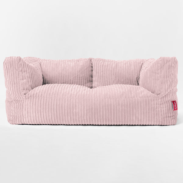 The 2 Seater Albert Sofa Bean Bag - Cord Blush Pink 01