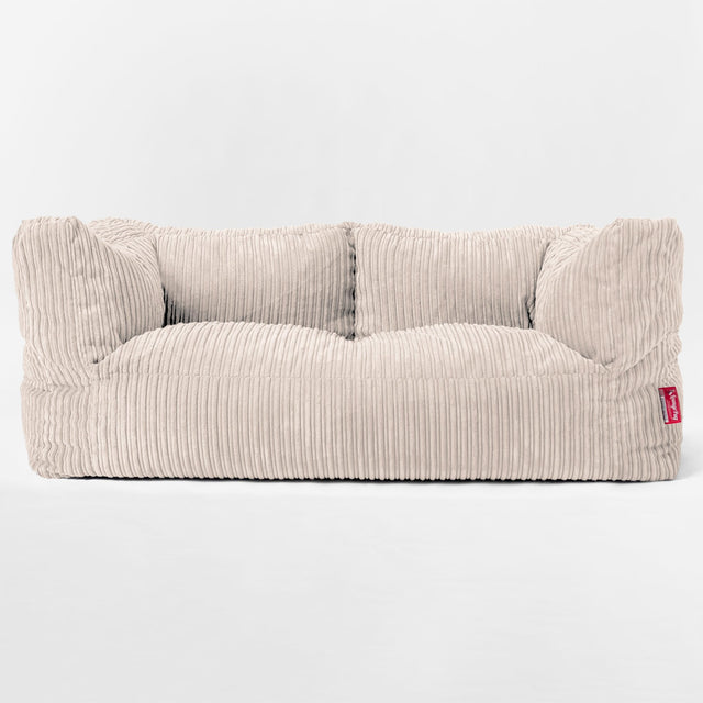 The 2 Seater Albert Sofa Bean Bag - Cord Ivory 01
