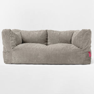 The 2 Seater Albert Sofa Bean Bag - Cord Mink