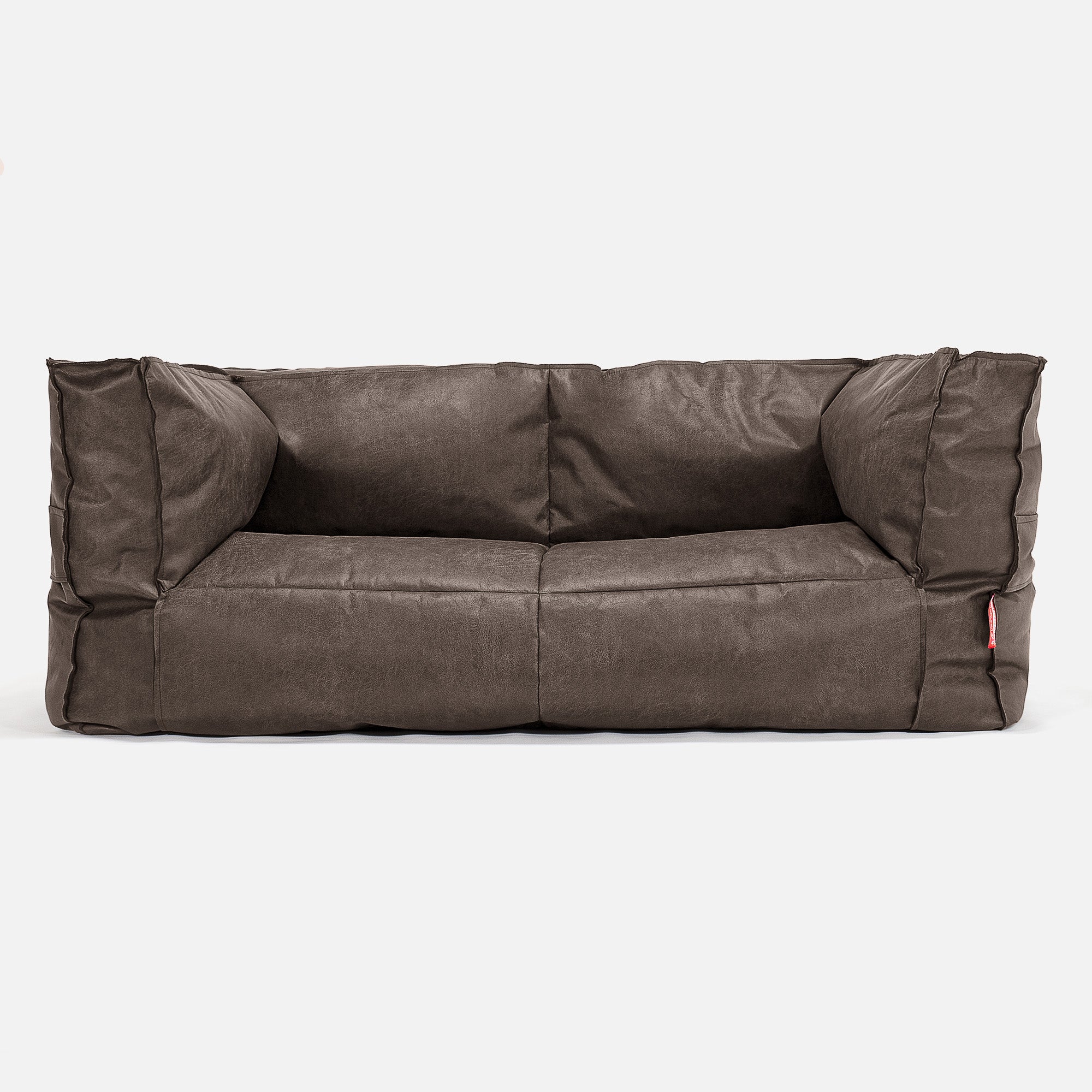 Lounge Pug Giant 2 Seater Bean Bag Sofa Cord Graphite Grey Albert