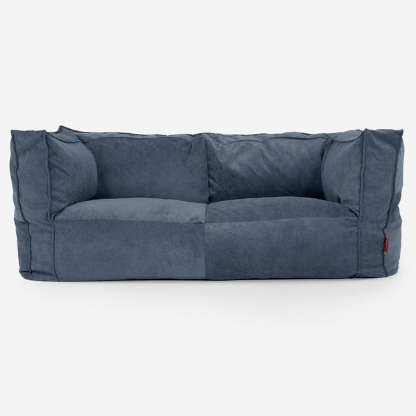 The 2 Seater Albert Sofa Bean Bag - Needlecord Navy 01