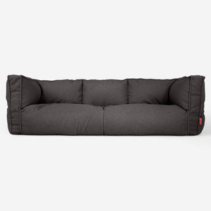 The 3 Seater Albert Sofa Bean Bag - Boucle Graphite Grey