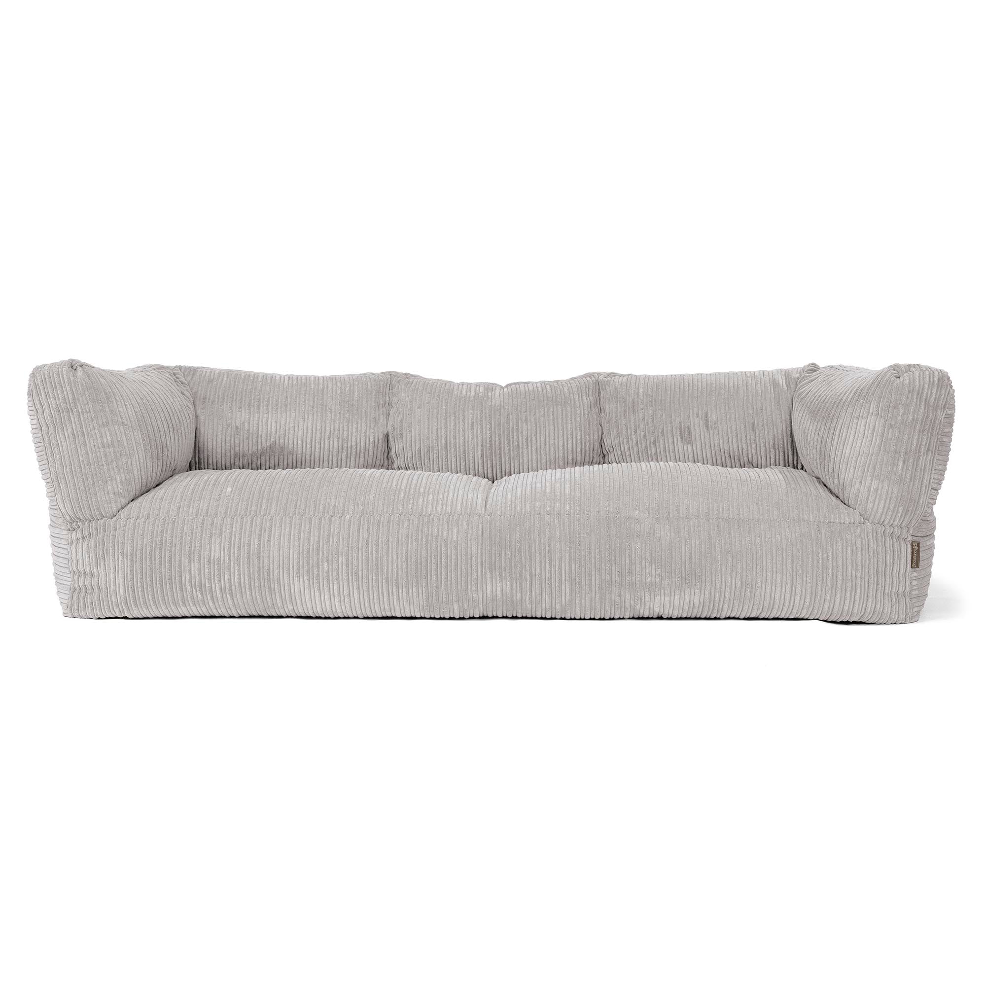 Lounge Pug Giant 3 Seater Bean Bag Sofa Cord Forest Green Albert