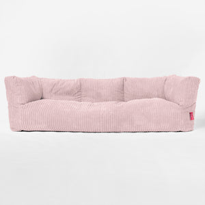 The 3 Seater Albert Sofa Bean Bag - Cord Blush Pink