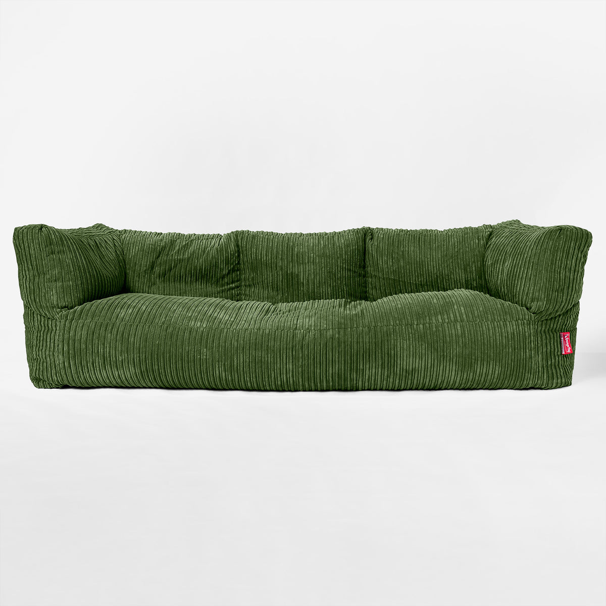Lounge Pug Giant 3 Seater Bean Bag Sofa Cord Forest Green Albert
