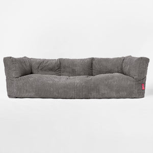 The 3 Seater Albert Sofa Bean Bag - Cord Graphite Grey