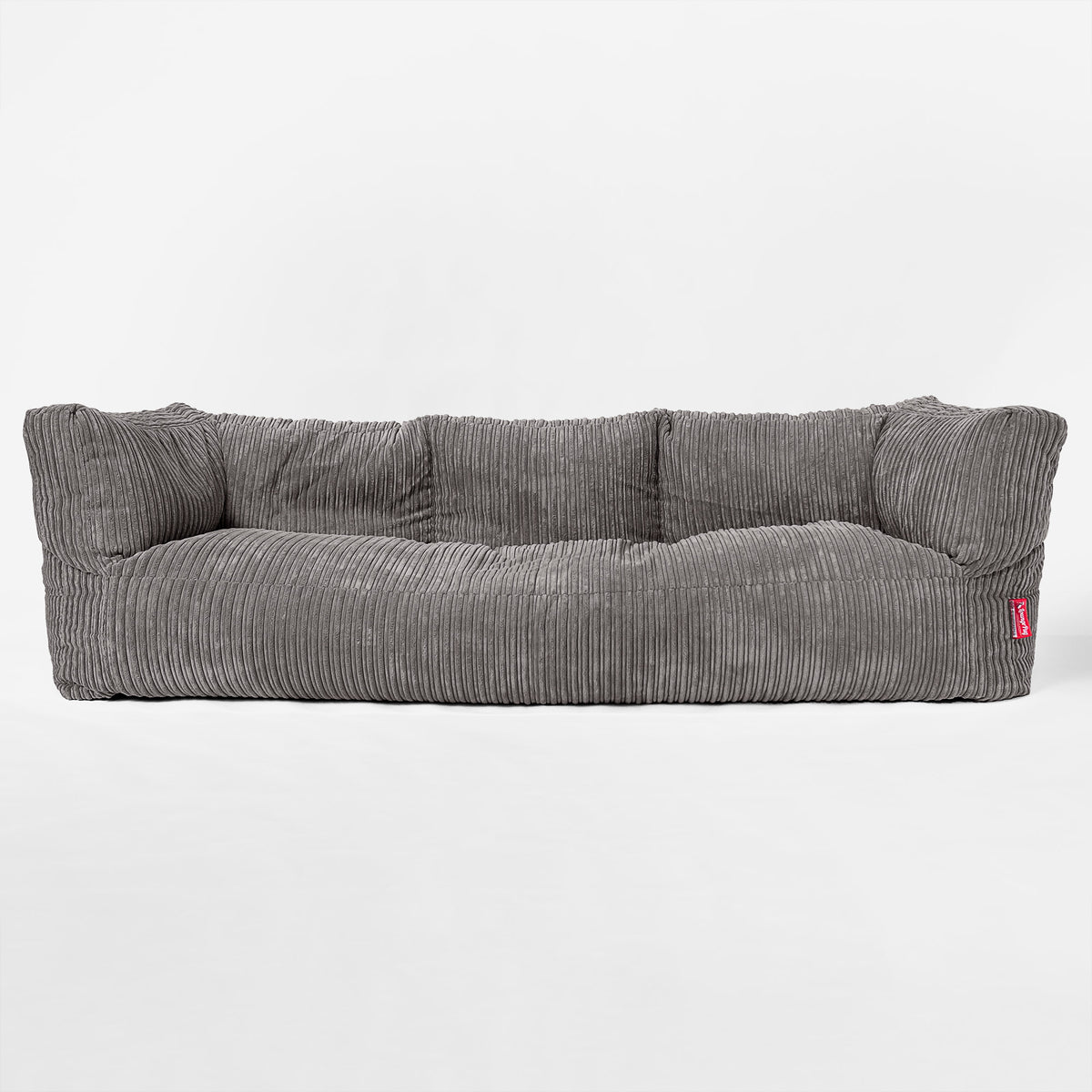 Lounge Pug Giant 3 Seater Bean Bag Sofa Cord Graphite Grey Albert Beanbag Couch Big Bertha Original UK