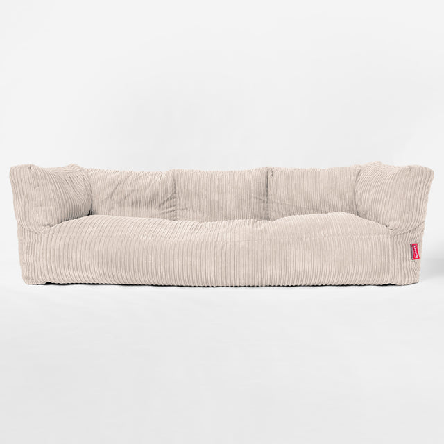 The 3 Seater Albert Sofa Bean Bag - Cord Ivory 01