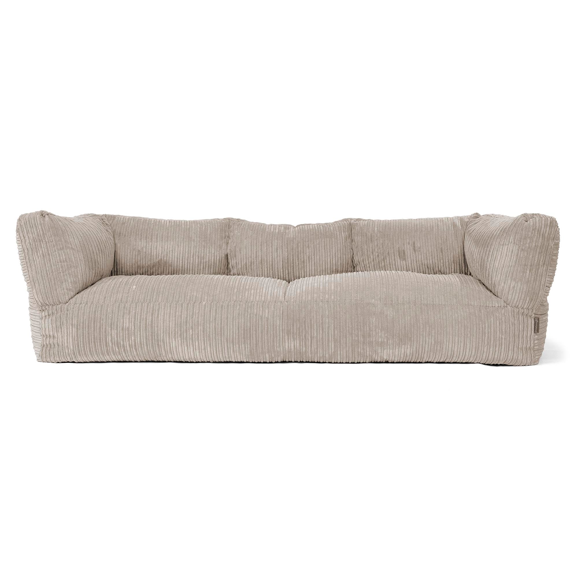 Lounge Pug Giant 3 Seater Bean Bag Sofa Cord Forest Green Albert
