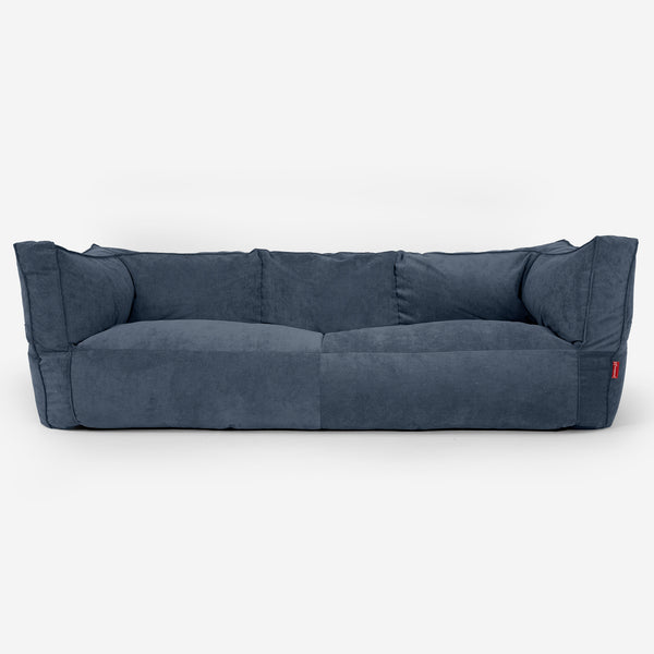 The 3 Seater Albert Sofa Bean Bag - Needlecord Navy 01