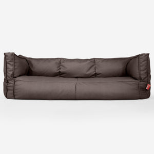 The 3 Seater Albert Sofa Bean Bag - Vegan Leather Chocolate