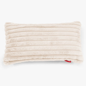 XL Rectangular Support Cushion Cover 40 x 70cm - Ultra Plush Cord Cream