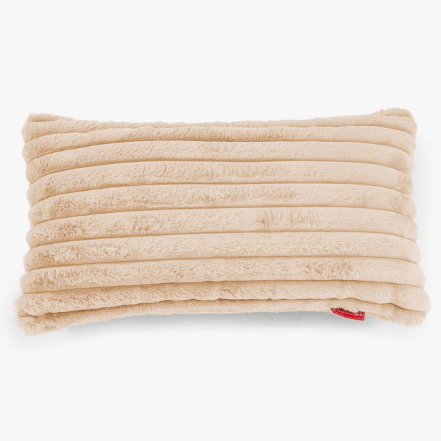 XL Rectangular Support Cushion Cover 40 x 80cm - Ultra Plush Cord Peach 01